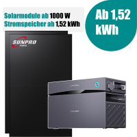 Glory Speicher mit Sunpro Solarmodule