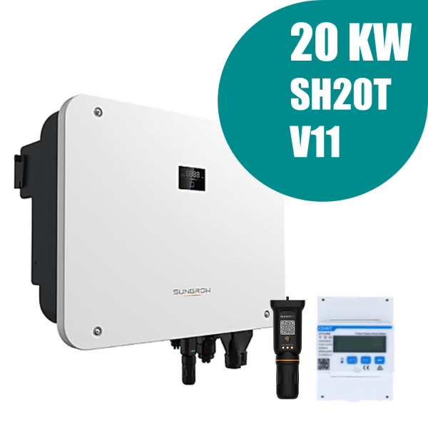 Sungrow Hybrid-Wechselrichter SH20T-V11 mit Internet-Modul & 3-Phasen-Zähler - 20 kW