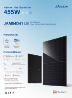 36x JA Solar 455Wp N-Type Glas-Glas Full Black Bifazial...