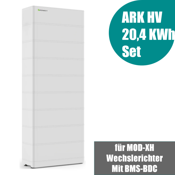 Growatt ARK 20.4kWh Hochvolt-Solarspeicher-Set für MOD TL3-XH Serie