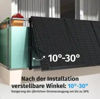 SUNSHARE Ray Geländer / Schild Balkon Halterung Winkel einstellbar vor Installation - 2% Skonto bei Vorkasse Überweisung