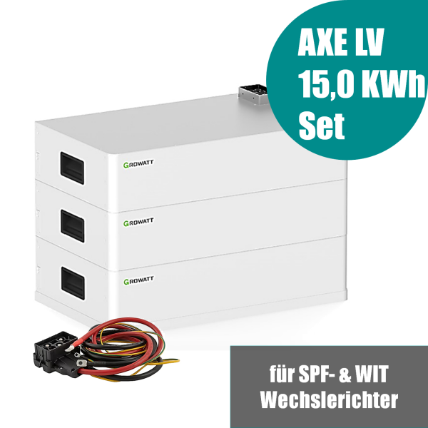 Growatt AXE 15.0L 15kWh Niedervolt Solarspeicher-Set