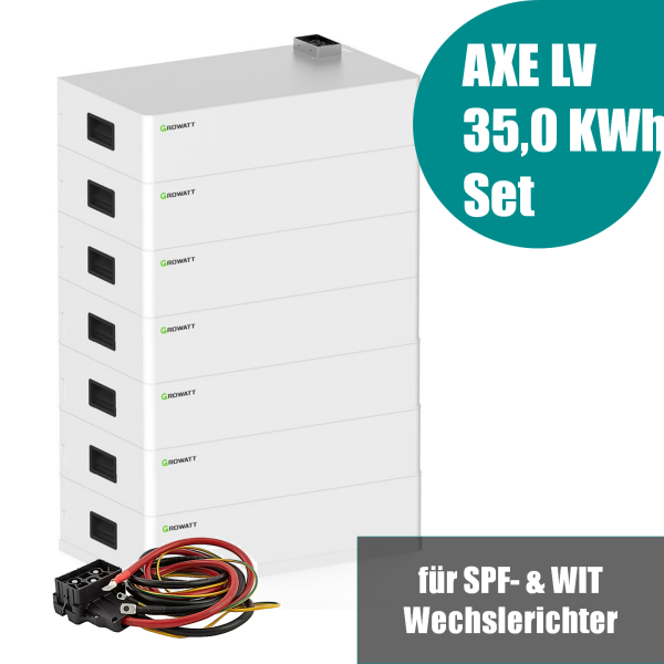 Growatt AXE 35.0L 35kWh Niedervolt Solarspeicher-Set