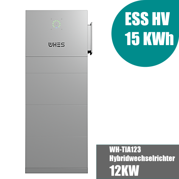 WHES PowerPod Agave-TH dreiphasiges Hochspannungs-Hybrid-All-in-One-BESS 12KW/15KWh ohne Heizmodul