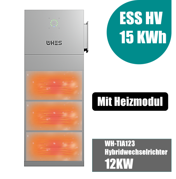 WHES PowerPod Agave-TH dreiphasiges Hochspannungs-Hybrid-All-in-One-BESS 12KW/15KWh mit Heizmodul