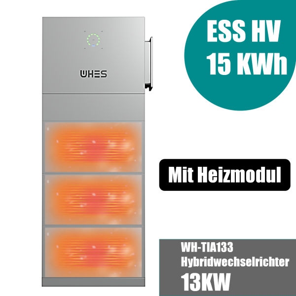 WHES PowerPod Agave-TH dreiphasiges Hochspannungs-Hybrid-All-in-One-BESS 13KW/15KWh mit Heizmodul