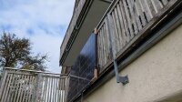 Balkon-PV-Halterung Edelstahl – Verstellbares Montageset für Solarmodule, für runde & eckige Geländer bis 60 mm