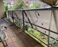 Balkon-PV-Halterung Edelstahl – Verstellbares Montageset für Solarmodule, für runde & eckige Geländer bis 60 mm
