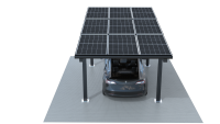 GOODWE Vela Solar Carport Gestell für 1 Auto inkl. 9 Solarmodule (TÜV zertifiziert)