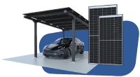 GOODWE Vela Solar Carport Gestell für 1 Auto inkl. 9 Solarmodule (TÜV zertifiziert)