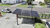 GOODWE Vela Solar Carport Gestell für 1 Auto inkl. 9 Solarmodule (TÜV zertifiziert)