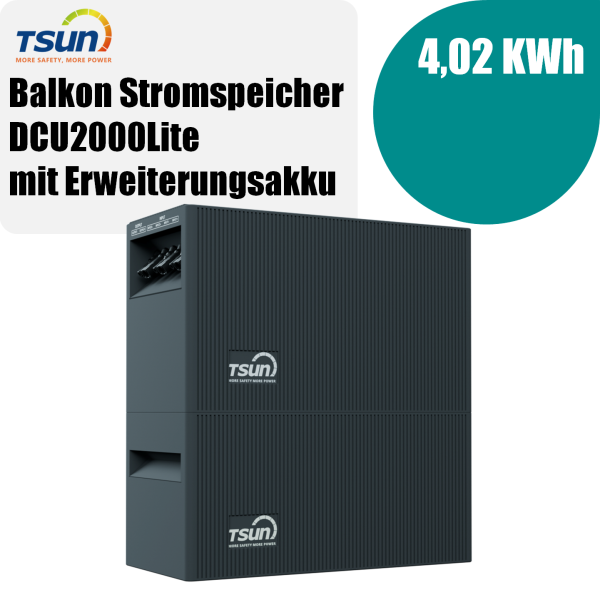 TSUN SolarCan TSOL-DCU2000Lite DC Solarspeicher mit 1x Erweiterungsakku 4,02 KWh
