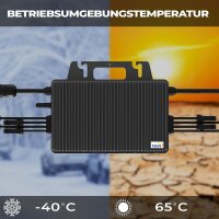 TSUN Mikro-Wechselrichter 2000W TSOL-MS2000 für Balkonkraftwerk, IP67 wetterfest, 4 MPPT, Bluetooth & WiFi, inkl. 5m Anschlusskabel