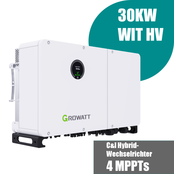 Growatt WIT 30K-XHU C&I Hybridwechselrichter 30 kWh für Gewerbe und Industire