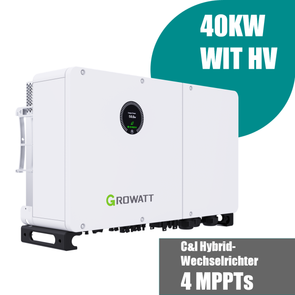 Growatt WIT 40K-XHU C&I Hybridwechselrichter 40 kWh für Gewerbe und Industrie