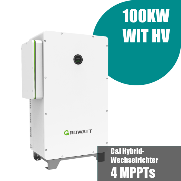 Growatt WIT 100K-HU C&I Hybridwechselrichter 100 kWh für Gewerbe und Industrie