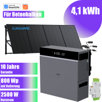 800W Balkonkraftwerk Smart mit Tuya Conow 4,1kWh Speicher...