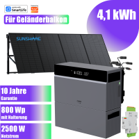 800W Balkonkraftwerk Smart mit Tuya Conow 4,1kWh Speicher...