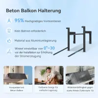 Sunshare Ray Balkonkraftwerk 400W Full Black Leichtmodule ohne Halterung für Balkon, Fassade und Zaun