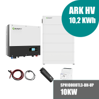 Growatt Komplettset SPH10000TL3-BH-UP 10kW mit 10,2kWh...