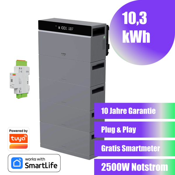 CONOW Tuya CBE2000 Pro AIO Speicherpaket 10,3 kWh + Gratis Smart Meter