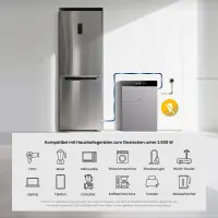 1000W Balkonkraftwerk Komplettset Tuya Conow 9.1kWh Speicher + 2x Sunpro 500Wp Full Black Bifaziale Solarmodule + Gratis Smartmeter