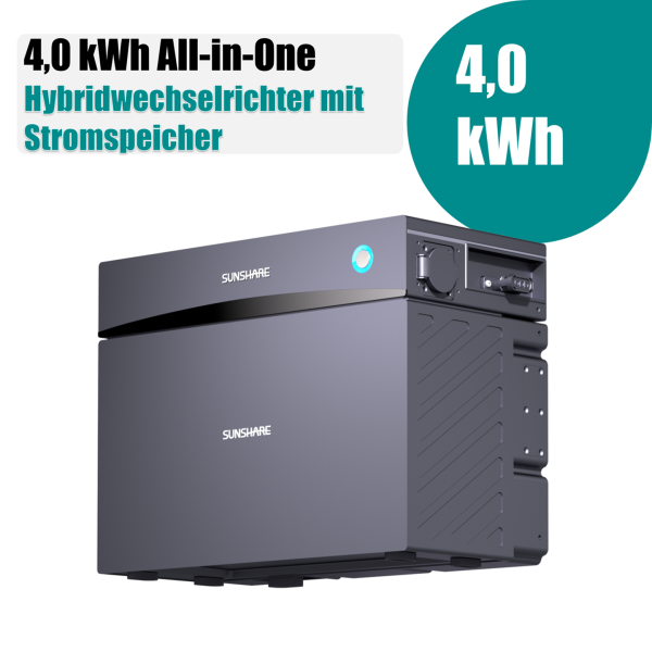 Sunshare Glory All-in-One Balkonkraftwerk Stromspeicher 4,0 kWh
