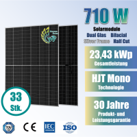 33x Maysun 710Wp HJT N-Type Glas-Glas Bifazial Solarmodul...