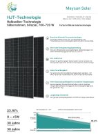 33x Maysun 710Wp HJT N-Type Glas-Glas Bifazial Solarmodul...