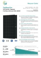 36x Maysun TwiSun Pro 460Wp TOPCon N-Type Glas-Glas Full...
