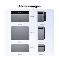 2000W Balkonkraftwerk Komplettset Tuya Conow 7.1kWh Speicher + 4x Sunpro 500Wp Full Black Bifaziale Solarmodule + Gratis Smartmeter