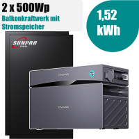 1000W Balkonkraftwerk mit Sunshare Glory 1,52kWh Speicher...