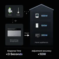 500W Balkonkraftwerk Komplettset Tuya CONOW 8,2 kWh Speicher + 1x Sunpro 500Wp Full Black bifaziales Glas-Glas-Solarmodul + Gratis Smart Meter