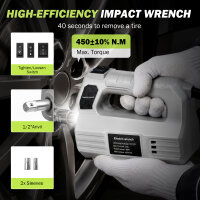 ASCEND PRO Plug-in Elektro-Hydraulik-Wagenheber 5 t, 12-V-Steckerversion mit Luftpumpe, 450 Nm Radschrauber, LED und Koffer