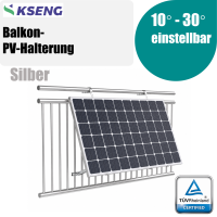 Balkon-PV-Halterung Silber – Verstellbare...