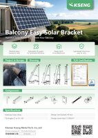 Balkon-PV-Halterung Silber – Verstellbare...