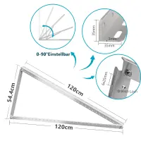 PV-Halterung für 2 Solarmodule – Verstellbares Montageset 0–90° für Flachdach, Garten & Wand