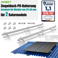 Ziegeldach-PV-Halterung für 2 Solarmodule –...
