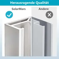 Ziegeldach-PV-Halterung für 2 Solarmodule – Montageset mit Universalklemmen 28–46 mm