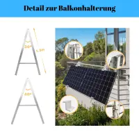 Multifunktionale PV-Halterung für 1 Solarmodul – 0–40° für Balkon, Flachdach, Garten & Wand