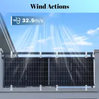 Multifunktionale PV-Halterung für 1 Solarmodul – 0–40° für Balkon, Flachdach, Garten & Wand