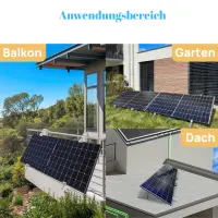 Multifunktionale PV-Halterung für 1 Solarmodul – 0–40° für Balkon, Flachdach, Garten & Wand