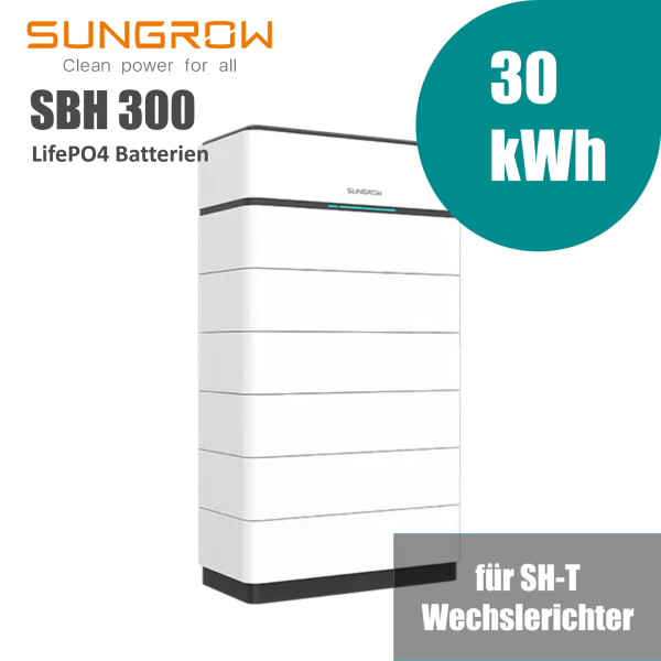 Sungrow SBH300 30kWh Hochvolt-Solarspeicher-Set für SH-T Wechselrichter - 2% Skonto bei Vorkasse Überweisung