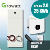 Growatt Komplettset MOD6KTL3-HU 6kw Hybridwechselrichter 3-phasig & APX 2.0 25.0M-S3 25kWh Hochvolt-Solarspeicher
