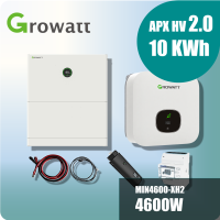 Growatt Komplettset MIN 4600-XH2 4,6kW Hybridwechselrichter 1-phasig & APX 2.0 10.0M-S3 10kWh Hochvolt-Solarspeicher