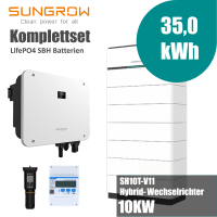 Sungrow Komplettset SH10T-V11 10kW Hybridwechselrichter mit 35 kWh Sungrow SBH350 Speicher