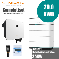 Sungrow Komplettset SH25T-V11 25kW Hybridwechselrichter...