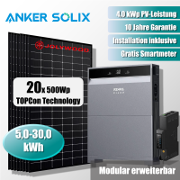 10000W Solarkraftwerk mit Anker SOLIX X1-H10K-T Speicher...