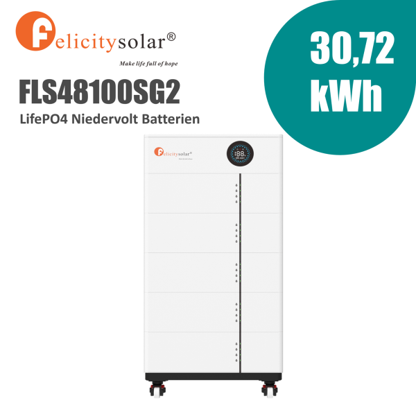 Felicitysolar FLS48100SG2 30,72kWh LiFePO4 Niedervolt-Batteriespeicher-Set