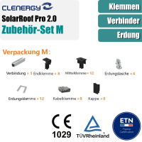 Clenergy SolarRoof Pro 2.0 PV-ezRack Zubehör-Set M...